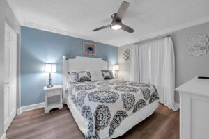 Master bedroom with king bed Master bedroom