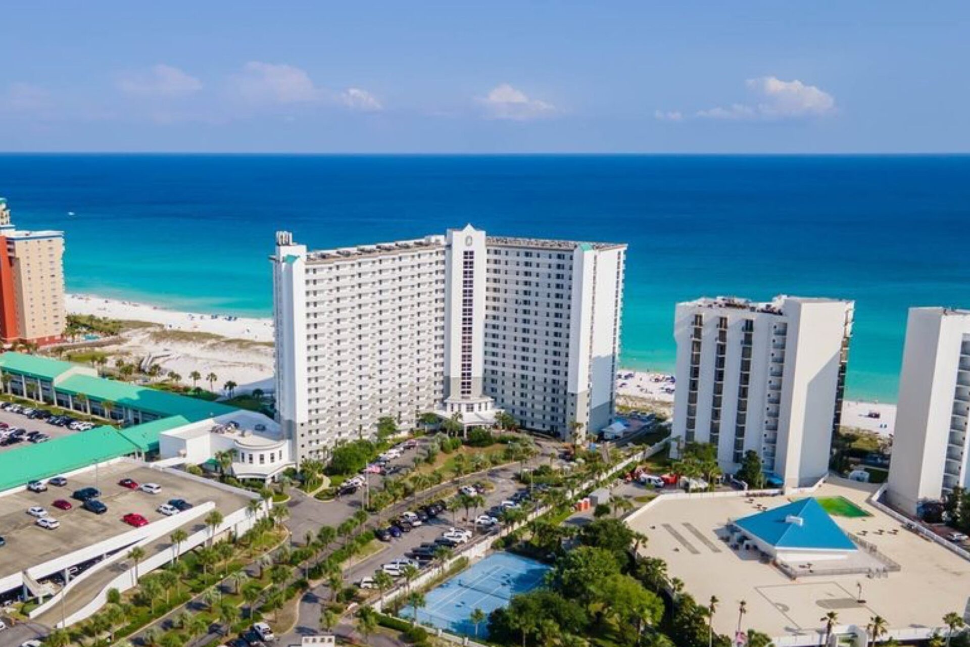 Pelican Beach Resort overlooking the Gulf of Mexico