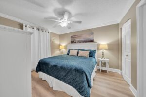 Master bedroom with king bed Master bedroom