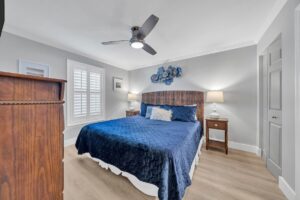 Master bedroom with king bed Master bedroom