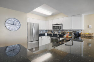 Full kitchen with stainless appliances Full kitchen with stainless appliances