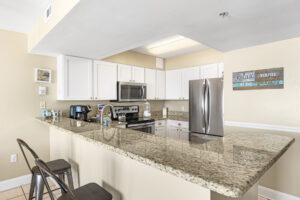 Full kitchen with stainless appliances Full kitchen with stainless appliances