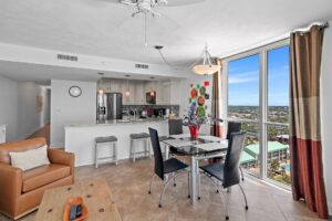 Dining area and view