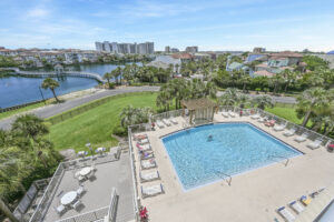 The pool and hot tub
